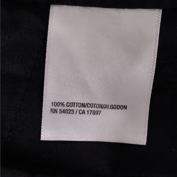 OLD NAVY! BLACK COTTON W/STRETCH CROPPED LENGTH, CUFFED PANTS, SLACKS! SZ 12 - Picture 9 of 11